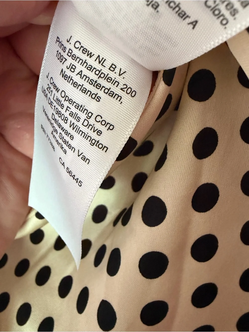 J. Crew Beige and Black Polka Dot Skirt